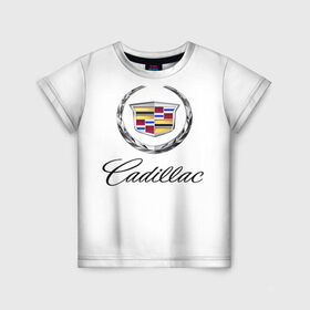 Детская футболка 3D с принтом Cadillac в Новосибирске, 100% гипоаллергенный полиэфир | прямой крой, круглый вырез горловины, длина до линии бедер, чуть спущенное плечо, ткань немного тянется | Тематика изображения на принте: авто | кадиллак | марка | машина