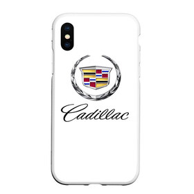 Чехол для iPhone XS Max матовый с принтом Cadillac в Новосибирске, Силикон | Область печати: задняя сторона чехла, без боковых панелей | Тематика изображения на принте: авто | кадиллак | марка | машина