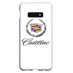 Чехол для Samsung S10E с принтом Cadillac в Новосибирске, Силикон | Область печати: задняя сторона чехла, без боковых панелей | Тематика изображения на принте: авто | кадиллак | марка | машина