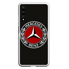 Чехол для Honor 20 с принтом Mercedes-Benz в Новосибирске, Силикон | Область печати: задняя сторона чехла, без боковых панелей | car | germany | logo | make | mercedes benz | автомобиль | германия | логотип | марка | мерседес бенц