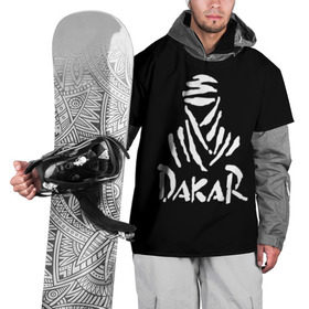 Накидка на куртку 3D с принтом Dakar в Новосибирске, 100% полиэстер |  | dakar | desert | logo | race | rally | sign | гонки | дакар | знак | логотип | пустыня | ралли