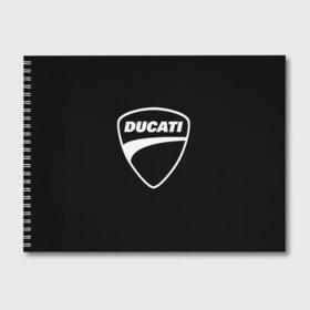 Альбом для рисования с принтом Ducati в Новосибирске, 100% бумага
 | матовая бумага, плотность 200 мг. | авто | дукати | марка | машина