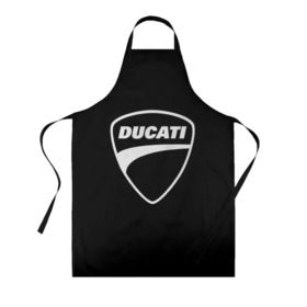 Фартук 3D с принтом Ducati в Новосибирске, 100% полиэстер | общий размер — 65 х 85 см, ширина нагрудника — 26 см, горловина — 53 см, длина завязок — 54 см, общий обхват в поясе — 173 см. Принт на завязках и на горловине наносится с двух сторон, на основной части фартука — только с внешней стороны | авто | дукати | марка | машина