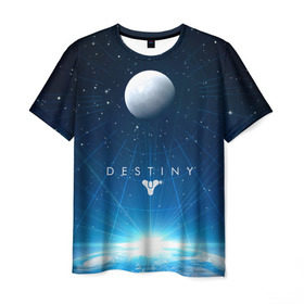 Мужская футболка 3D с принтом Destiny в Новосибирске, 100% полиэфир | прямой крой, круглый вырез горловины, длина до линии бедер | destiny | destiny 2 | дестени | космос