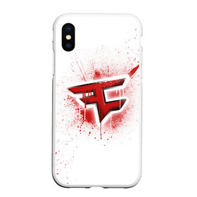 Чехол для iPhone XS Max матовый с принтом csgo - FaZe clan (White collection) в Новосибирске, Силикон | Область печати: задняя сторона чехла, без боковых панелей | Тематика изображения на принте: cs go | faze | white | кс го | фейз