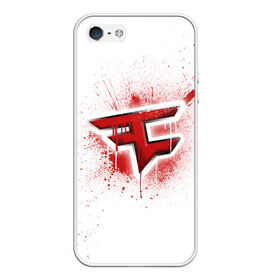 Чехол для iPhone 5/5S матовый с принтом csgo - FaZe clan (White collection) в Новосибирске, Силикон | Область печати: задняя сторона чехла, без боковых панелей | Тематика изображения на принте: cs go | faze | white | кс го | фейз