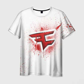 Мужская футболка 3D с принтом cs:go - FaZe clan (White collection) в Новосибирске, 100% полиэфир | прямой крой, круглый вырез горловины, длина до линии бедер | cs go | faze | white | кс го | фейз