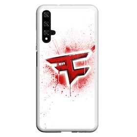 Чехол для Honor 20 с принтом csgo - FaZe clan (White collection) в Новосибирске, Силикон | Область печати: задняя сторона чехла, без боковых панелей | Тематика изображения на принте: cs go | faze | white | кс го | фейз