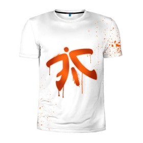 Мужская футболка 3D спортивная с принтом cs:go - Fnatic (White collection) в Новосибирске, 100% полиэстер с улучшенными характеристиками | приталенный силуэт, круглая горловина, широкие плечи, сужается к линии бедра | Тематика изображения на принте: cs go | fnatic | кс го | фнатик