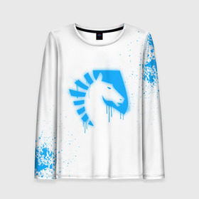 Женский лонгслив 3D с принтом cs:go - Liquid team (White collection) в Новосибирске, 100% полиэстер | длинные рукава, круглый вырез горловины, полуприлегающий силуэт | 0x000000123 | cs go | liquid | white | кс го | ликвид