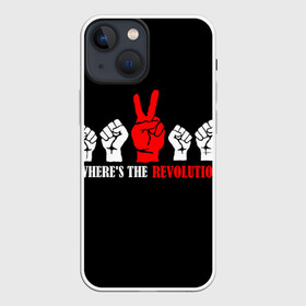 Чехол для iPhone 13 mini с принтом DM: Wheres the revolution в Новосибирске,  |  | Тематика изображения на принте: depeche mode