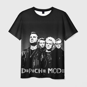 Мужская футболка 3D с принтом Depeche mode в Новосибирске, 100% полиэфир | прямой крой, круглый вырез горловины, длина до линии бедер | альтернативный рок | вестник моды | винс кларк | депеш мод | депешмод | дэйв гаан | индастриал рок | мартин гор | синти поп | электроник рок | энди флетчер