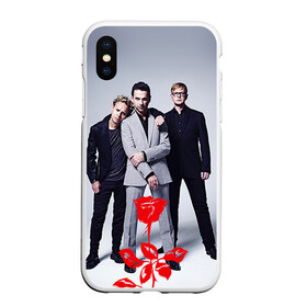 Чехол для iPhone XS Max матовый с принтом Depeche mode в Новосибирске, Силикон | Область печати: задняя сторона чехла, без боковых панелей | Тематика изображения на принте: альтернативный рок | вестник моды | винс кларк | депеш мод | депешмод | дэйв гаан | индастриал рок | мартин гор | синти поп | электроник рок | энди флетчер