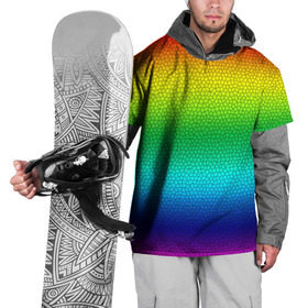 Накидка на куртку 3D с принтом Радуга (Витражный Градиент) в Новосибирске, 100% полиэстер |  | Тематика изображения на принте: gradient | rainbow | витраж | градиент | радуга