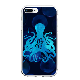 Чехол для iPhone 7Plus/8 Plus матовый с принтом крутой осьминог в Новосибирске, Силикон | Область печати: задняя сторона чехла, без боковых панелей | вода | море | океан | осьминог | подводный мир | рыбы