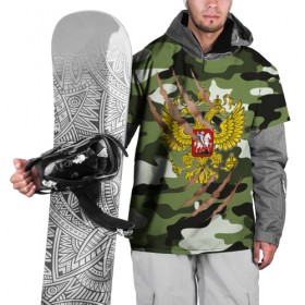 Накидка на куртку 3D с принтом Рваный камуфляж мужской в Новосибирске, 100% полиэстер |  | 