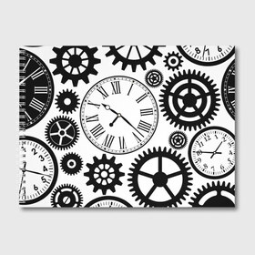 Альбом для рисования с принтом Время не ждет в Новосибирске, 100% бумага
 | матовая бумага, плотность 200 мг. | время | часы