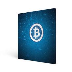 Холст квадратный с принтом Bitcoin Blue - Биткоин в Новосибирске, 100% ПВХ |  | bitcoin | ethereum | litecoin | биткоин | интернет | крипта | криптовалюта | лайткоин | майнинг | технологии | эфир