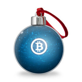 Ёлочный шар с принтом Bitcoin Blue - Биткоин в Новосибирске, Пластик | Диаметр: 77 мм | bitcoin | ethereum | litecoin | биткоин | интернет | крипта | криптовалюта | лайткоин | майнинг | технологии | эфир