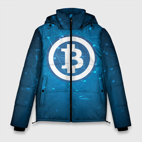 Мужская зимняя куртка 3D с принтом Bitcoin Blue - Биткоин в Новосибирске, верх — 100% полиэстер; подкладка — 100% полиэстер; утеплитель — 100% полиэстер | длина ниже бедра, свободный силуэт Оверсайз. Есть воротник-стойка, отстегивающийся капюшон и ветрозащитная планка. 

Боковые карманы с листочкой на кнопках и внутренний карман на молнии. | Тематика изображения на принте: bitcoin | ethereum | litecoin | биткоин | интернет | крипта | криптовалюта | лайткоин | майнинг | технологии | эфир