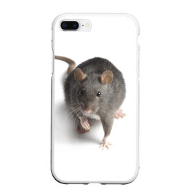 Чехол для iPhone 7Plus/8 Plus матовый с принтом Крыса в Новосибирске, Силикон | Область печати: задняя сторона чехла, без боковых панелей | животные | крыса | мышка | мышь