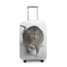 Чехол для чемодана 3D с принтом Крыса в Новосибирске, 86% полиэфир, 14% спандекс | двустороннее нанесение принта, прорези для ручек и колес | животные | крыса | мышка | мышь