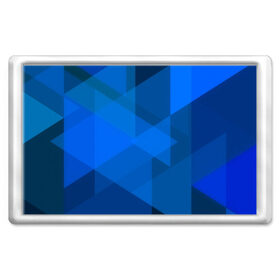 Магнит 45*70 с принтом blue texsture в Новосибирске, Пластик | Размер: 78*52 мм; Размер печати: 70*45 | abstraction | абстракция | геометрия | грани | линии | полигоны | сочетания | треугольники