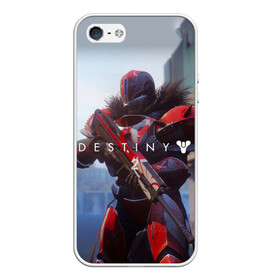 Чехол для iPhone 5/5S матовый с принтом Destiny в Новосибирске, Силикон | Область печати: задняя сторона чехла, без боковых панелей | destiny | destiny 2 | space | дестени | космос