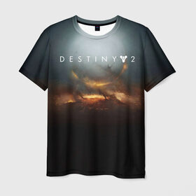 Мужская футболка 3D с принтом Destiny 2 в Новосибирске, 100% полиэфир | прямой крой, круглый вырез горловины, длина до линии бедер | destiny | destiny 2 | space | дестени | космос