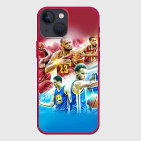 Чехол для iPhone 13 mini с принтом Golden State Warriors 7 в Новосибирске,  |  | draymond green | golden state warriors | klay thompson | nba | stephen curry | голден стэйт уорриорз | дрэймонд грин | клей томпсон | стефен карри