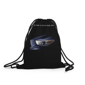 Рюкзак-мешок 3D с принтом Ford Mustang GT 2 в Новосибирске, 100% полиэстер | плотность ткани — 200 г/м2, размер — 35 х 45 см; лямки — толстые шнурки, застежка на шнуровке, без карманов и подкладки | cobra | ford | gt | mustang | shelby