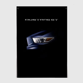 Постер с принтом Ford Mustang GT 2 в Новосибирске, 100% бумага
 | бумага, плотность 150 мг. Матовая, но за счет высокого коэффициента гладкости имеет небольшой блеск и дает на свету блики, но в отличии от глянцевой бумаги не покрыта лаком | cobra | ford | gt | mustang | shelby