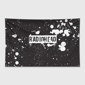 Флаг-баннер с принтом Radiohead 6 в Новосибирске, 100% полиэстер | размер 67 х 109 см, плотность ткани — 95 г/м2; по краям флага есть четыре люверса для крепления | radiohead | радиохэд | том йорк