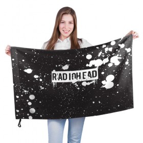 Флаг 3D с принтом Radiohead 6 в Новосибирске, 100% полиэстер | плотность ткани — 95 г/м2, размер — 67 х 109 см. Принт наносится с одной стороны | radiohead | радиохэд | том йорк