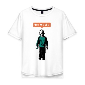Мужская футболка хлопок Oversize с принтом ИГНОР в Новосибирске, 100% хлопок | свободный крой, круглый ворот, “спинка” длиннее передней части | арт | бэнкси | граффити | поп арт | стрит арт
