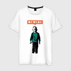 Мужская футболка хлопок с принтом ИГНОР в Новосибирске, 100% хлопок | прямой крой, круглый вырез горловины, длина до линии бедер, слегка спущенное плечо. | арт | бэнкси | граффити | поп арт | стрит арт