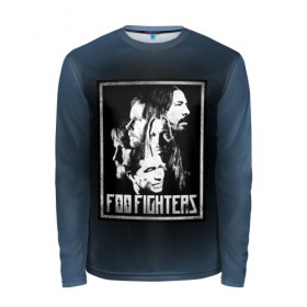 Мужской лонгслив 3D с принтом Foo Fighters 1 в Новосибирске, 100% полиэстер | длинные рукава, круглый вырез горловины, полуприлегающий силуэт | 