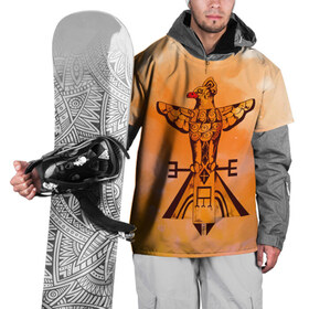 Накидка на куртку 3D с принтом этника в Новосибирске, 100% полиэстер |  | геометрия | индейцы | ловец снов | орел | орнамент | перья | пирамида | птица | пустыня | символы | сокол | тотем | узоры | этно | ястреб