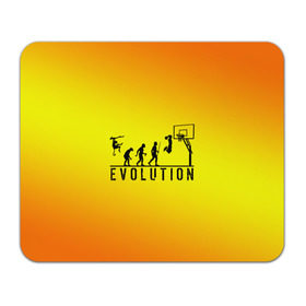 Коврик прямоугольный с принтом Эволюция баскетбола в Новосибирске, натуральный каучук | размер 230 х 185 мм; запечатка лицевой стороны | basketball | evolution | желтый | обезьяна человек | оранжевый | эволюция