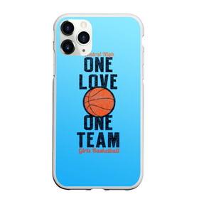 Чехол для iPhone 11 Pro Max матовый с принтом Одна любовь одна команда в Новосибирске, Силикон |  | Тематика изображения на принте: basketball | love | team | мяч