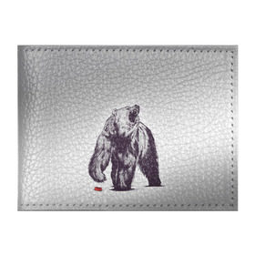 Обложка для студенческого билета с принтом Медведь наступил на лего в Новосибирске, натуральная кожа | Размер: 11*8 см; Печать на всей внешней стороне | Тематика изображения на принте: зверь | косолапый | лего | медведь | мишка | рев