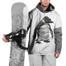 Накидка на куртку 3D с принтом Пингвинопитек в Новосибирске, 100% полиэстер |  | лженаука | пингвин