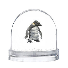 Снежный шар с принтом Пингвинопитек в Новосибирске, Пластик | Изображение внутри шара печатается на глянцевой фотобумаге с двух сторон | лженаука | пингвин