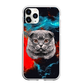 Чехол для iPhone 11 Pro Max матовый с принтом Космический кот в Новосибирске, Силикон |  | 3d | cat | арт | взгляд | кот | кот хипстер | котёнок | котятки | котятушки | кошечки | кошка | мордочка
