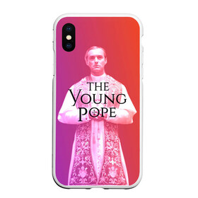 Чехол для iPhone XS Max матовый с принтом The Young Pope в Новосибирске, Силикон | Область печати: задняя сторона чехла, без боковых панелей | young pope | джуд | лоу | молодой папа