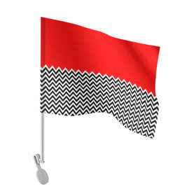 Флаг для автомобиля с принтом Твин Пикс в Новосибирске, 100% полиэстер | Размер: 30*21 см | twin peaks | абстракция | агент купер | геометрия | девид линч | красная комната | лес | лора палмер | полосы | совы | текстура | туман | узор