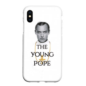 Чехол для iPhone XS Max матовый с принтом The Young Pope в Новосибирске, Силикон | Область печати: задняя сторона чехла, без боковых панелей | young pope | джуд | лоу | молодой папа