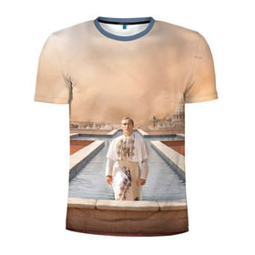 Мужская футболка 3D спортивная с принтом Италия в Новосибирске, 100% полиэстер с улучшенными характеристиками | приталенный силуэт, круглая горловина, широкие плечи, сужается к линии бедра | young pope | джуд | лоу | молодой папа