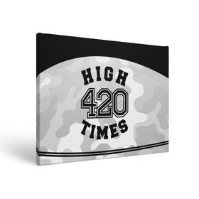 Холст прямоугольный с принтом High Times 420 Camo в Новосибирске, 100% ПВХ |  | camouflage | камо | камуфляж