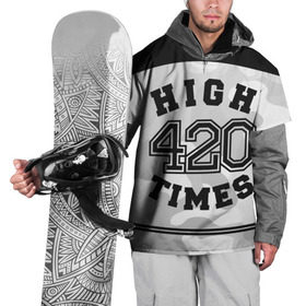 Накидка на куртку 3D с принтом High Times 420 Camo в Новосибирске, 100% полиэстер |  | camouflage | камо | камуфляж